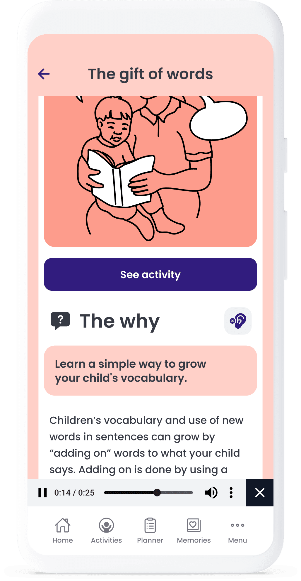 Showcase of activities